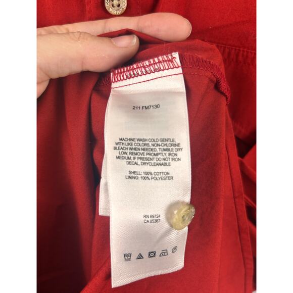 Columbia PFG Omni-Shade Vented Fishing Shirt Red | Velcro Front Pockets large - Picture 5 of 7